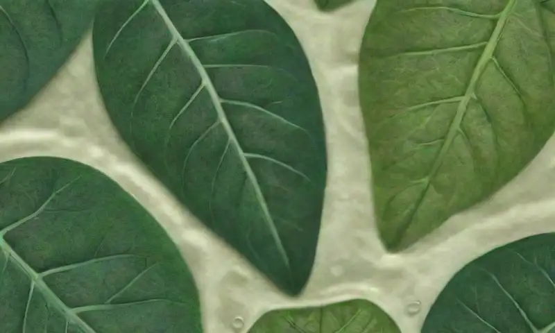 Hojas de hiedra vibrantes con detalles intrincados y una composición armoniosa que evoca sanación