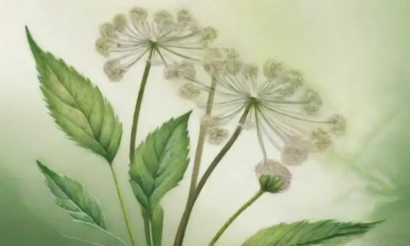 Una escena tranquila y armoniosa en tonos verdes y terrosos con luces y sombras suaves
