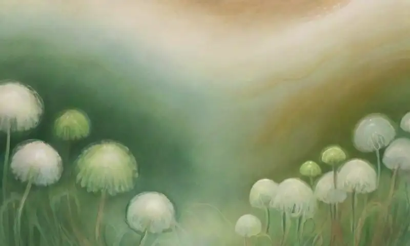 Una ilustración serena de plantas de valeriana evoca la calma y el sueño
