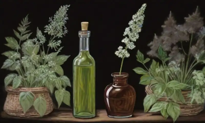 Una composición armoniosa resalta la valeriana con líneas suaves, colores pasteles, y elementos que evocan calma y sueños