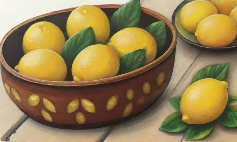 Limoneros amarillos y verdes en un ambiente fresco y acogedor