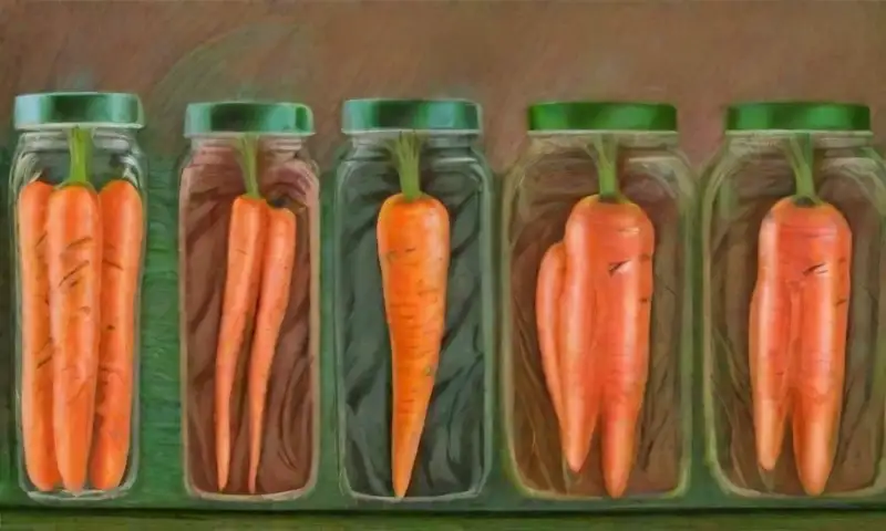 Zanahorias vibrantes con un fondo dinámico y colorido