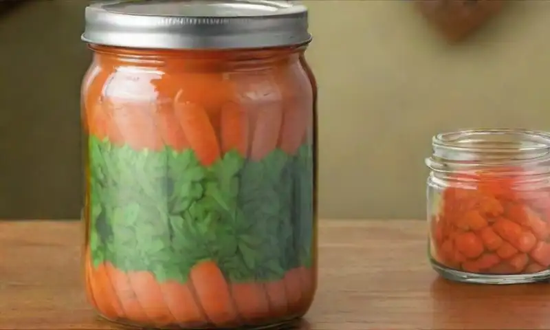Unos vibrantes manojos de zanahorias naranjas brillan en un acogedor entorno de cocina rústica