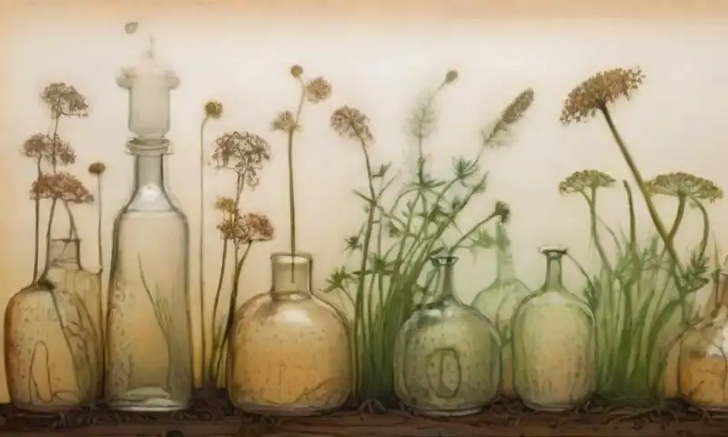 Composición armoniosa de valeriana con líneas suaves, tonos cálidos y detalles intrincados